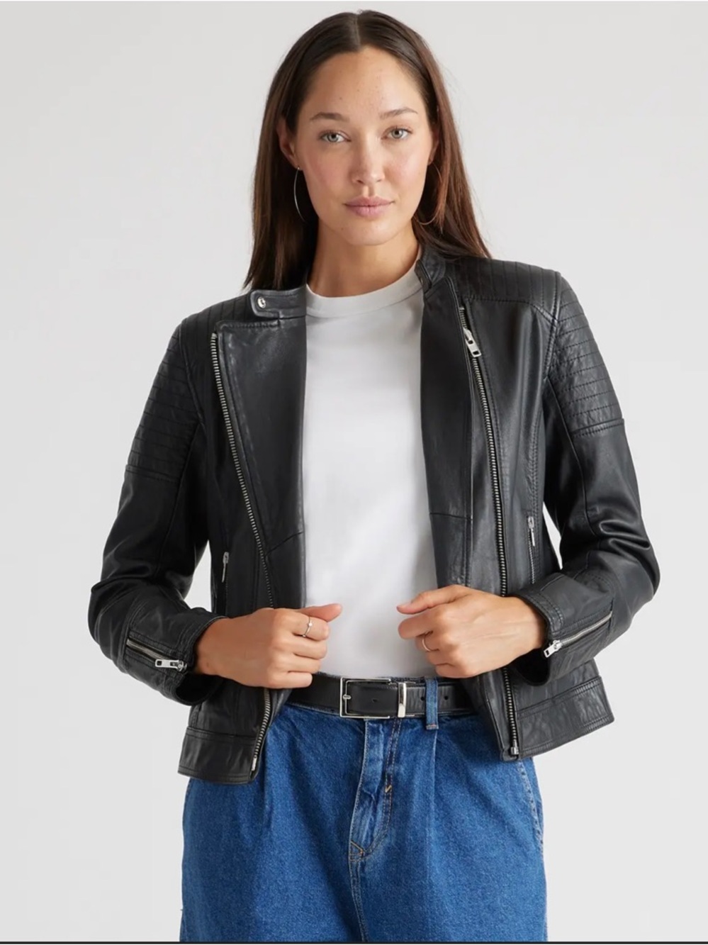 Quince 100% Leather Cafe Racer Jacket